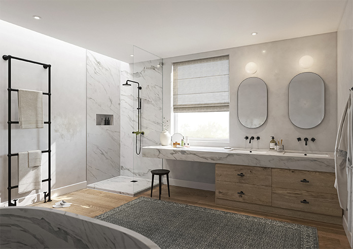 Tanami Voile, Grey Haze - Motorised Roman Blind - Image 6